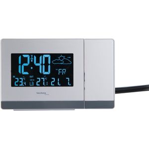 NLBN Spiegel wekker LED Draadloze wand digitale klok tijd, vochtigheid