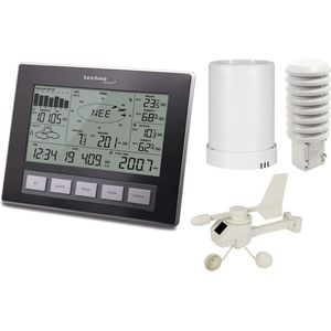 Technoline weerstation - WS 2816 - 222x173x42mm - alu/zwart - PC gegevensoverdracht - met 3 buitensensors 100m - TL-WS2816