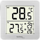 Technoline WS749 digitale thermometer met twee temperatuurmetingen: via kabelsonde (kabellengte 1,5 m) en via de thermometer zelf, wit, zilver