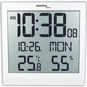 Technoline, WS 815, design wandklok, hoogglans wit, 224 x 23 x 224 mm