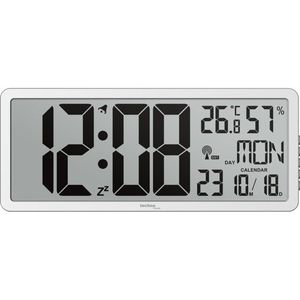 Technoline WS 8016 WS8016 - Reloj Digital de Pared con indicador de Temperatura, plástico, Color Blanco, 225 x 143 x 24 mm, WS8016 Blanco