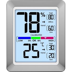 Technoline WS946 kantoorthermometer, kamerklimaatstation met temperatuur- en vochtigheidsweergave, perfect voor op kantoor, nauwkeurige waarden op uw werkplek