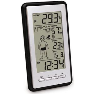 Technoline WS 9632 IT, Schwarz, Außen-Thermometer, Thermometer, Thermometer, 100 m, Akku