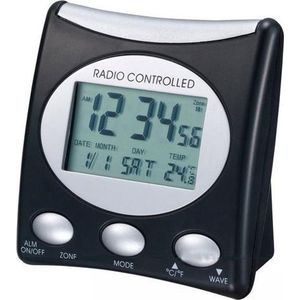 Technoline - WT 221 - Wekker - Zwart - DCF-77 Radiogestuurd