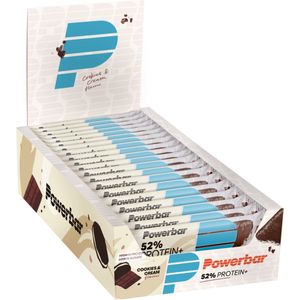 Powerbar ProteinPlus Bar 52%-Cookies & Cream 20 x 50 gram. Low sugar - High Protein.