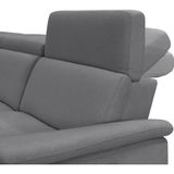 Places of Style Ecksofa "Pareli, L-Form, 259cm,m. Recamiere, Echtleder, Kunstleder, Webstoff", man. o. elektr. Relaxfunktion, USB/Kopfteilverstellg u. LED