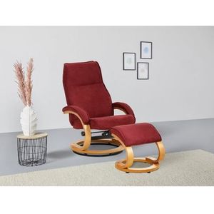 Home affaire Relaxfauteuil Paris Microvezel, natuurlijk leer, geweven stof, zithoogte 46 cm (set, 2 stuks)