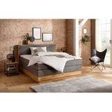 Home affaire Boxspringbett "Cavan", Eiche, inkl. Bettkasten & Topper, verschiedene Härtegrade (auch H4)