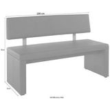 Home affaire Sitzbank "Charissa", mit Lehne, Breite 140, 160 oder 180 cm