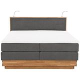 Home affaire Boxspringbett "Cavan", Eiche, inkl. Bettkasten & Topper, verschiedene Härtegrade (auch H4)