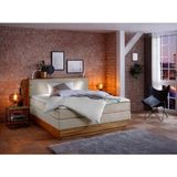 Home affaire Boxspringbett "Cavan", Eiche, inkl. Bettkasten & Topper, verschiedene Härtegrade (auch H4)