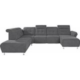 Places of Style Wohnlandschaft "Manhattan U-Form", 2 Sitze mit elektrischer Relaxfunktion, verstellbare Armlehnen