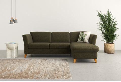 Home affaire Ecksofa "Trelleborg L-Form", Federkern-Polsterung, wahlweise mit Bettfunktion und Bettkasten