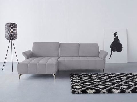 INOSIGN Ecksofa "Fresh L-Form", Federkern, wahlweise Kopfteilverstellung und motorischer Vorziehsitz