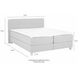 Home affaire Boxspringbett »Fargo«, inkl. Topper, in 3 Matratzenarten, in Samt- oder Strukturstoff