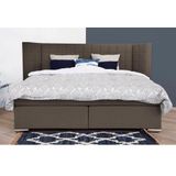Places of Style Boxspringbett "Piazza", mit Steppung und Kopfteil mit seitlichen Flügeln