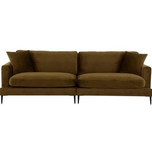Leonique Big-Sofa »Cozy elegantes Designsofa, Maße B/T/H: 252/97/80 cm«, mit losen Kissen und Metallbeinen