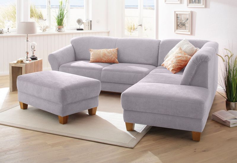 Home affaire Ecksofa "Gotland L-Form", wahlweise mit Sitztiefenverstellung + Bettkasten