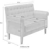 Home affaire Küchensofa "Scalea", inkl. 2 Stk. Zierkissen, in verschiedenen Stoffen und Farben