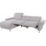 Places of Style Ecksofa "Manhattan L-Form", 2 Sitze mit elektrischer Relaxfunktion, verstellbare Armlehnen