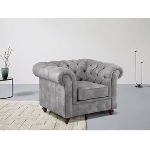 Home affaire Fauteuil CHESTERFIELD met hoogwaardige knoopdetails, ook in leer