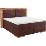 Places of Style Boxspringbett »Cup«, mit LED-Beleuchtung, Massivholzrahmen und Topper, in 2 Härtegraden