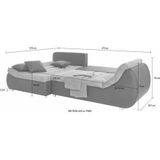 INOSIGN Ecksofa "Imola elegant und bequem, aktuelle Steppung im Sitz, L-Form", wahlweise mit Bettfunktion