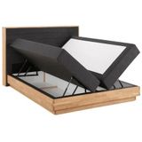 Home affaire Boxspringbett Cavan, Eiche, inkl. Bettkasten & Topper, verschiedene Härtegrade