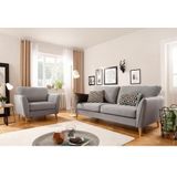 Home affaire 3-Sitzer "MARSEILLE Sofa 206 cm", mit Massivholzbeinen aus Eiche, verschiedene Bezüge und Farbvarianten