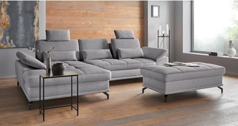 Places of Style Ecksofa Costello L-Form, mit Sitztiefenverstellung, Armteilverstellung und, 3 Nierenkissen, optional Bettfunktion und Bettkasten
