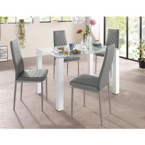 INOSIGN Essgruppe, (Set, 5 tlg.), mit Glastisch, Breite 120 cm