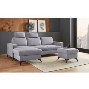 Places of Style Ecksofa »Lolland L-Form«, Wahlweise mit Bettfunktion und Bettkasten, Federkern