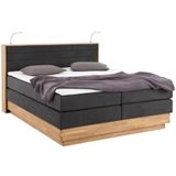 Home affaire Boxspringbett "Cavan", Eiche, inkl. Bettkasten & Topper, verschiedene Härtegrade (auch H4)