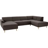 andas Wohnlandschaft "Janek U-Form", mit Federkern und Keder in scandinavischem Design