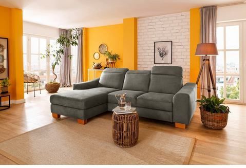 Home affaire Ecksofa "Dundee L-Form", wahlweise mit Kopfteilverstellung und zusätzlich mit Bettfunktion