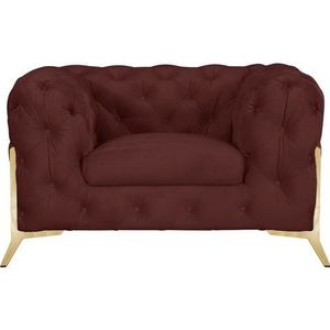 Leonique Chesterfield-fauteuil Amaury luxueuze capitonnage, moderne chesterfield look, kleur van de poten ter keuze