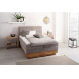 OTTO products Boxspringbett, LED-Beleuchtung, mit zertifizierten, recycelten Bezugsstoffen