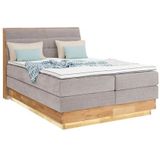 OTTO products Boxspringbett, LED-Beleuchtung, mit zertifizierten, recycelten Bezugsstoffen