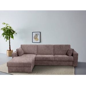 Home affaire Ecksofa Roma "L" Dauerschlaffunktion, mit Unterfederung, Matratzenhöhe 14cm, Liegemaße ca 163x198 cm, L-Form