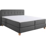 Home affaire Boxspringbett "Fargo", inkl. Topper, in 3 Matratzenarten, in Samt- oder Strukturstoff