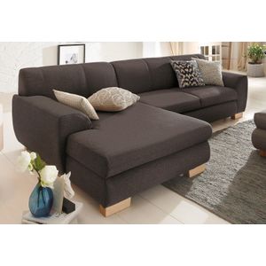 Home affaire Ecksofa "Nika L-Form", Polsterecke, Struktur fein oder Melrose/Struktur, mit Bettfunktion