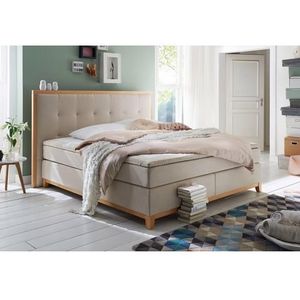 Home affaire Boxspring Sonja met stiksels in het hoofdbord en houten frame, inclusief topmatras