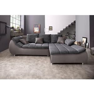INOSIGN Ecksofa "Imola elegant und bequem, aktuelle Steppung im Sitz, L-Form", wahlweise mit Bettfunktion