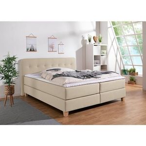 Home affaire Boxspringbett »Fargo«, inkl. Topper, in 3 Matratzenarten, in Samt- oder Strukturstoff