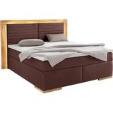 Places of Style Boxspringbett »Cup«, mit LED-Beleuchtung, Massivholzrahmen und Topper, in 2 Härtegraden
