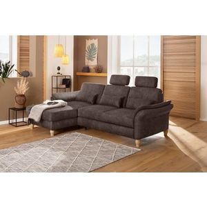 Home affaire Ecksofa »Palace L-Form«, incl. Sitztiefenverstellung, wahlweise mit Bettfunktion und Stauraum