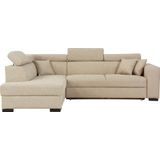 Home affaire Ecksofa »Tulio L-Form«, wahlweise mit Bettfunktion und Bettkasten, incl. 3 Zierkissen