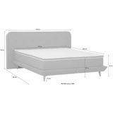 andas Boxspringbett "Premium", Steppung mit Knopfheftung, inkl. Topper