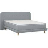 andas Boxspringbett "Premium", Steppung mit Knopfheftung, inkl. Topper