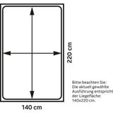 Home affaire Boxspringbett "Sonja", mit Steppung im Kopfteil und Holzrahmen, inklusive Topper